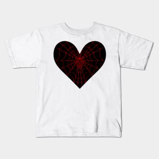 Spider Web Heart V2 Kids T-Shirt